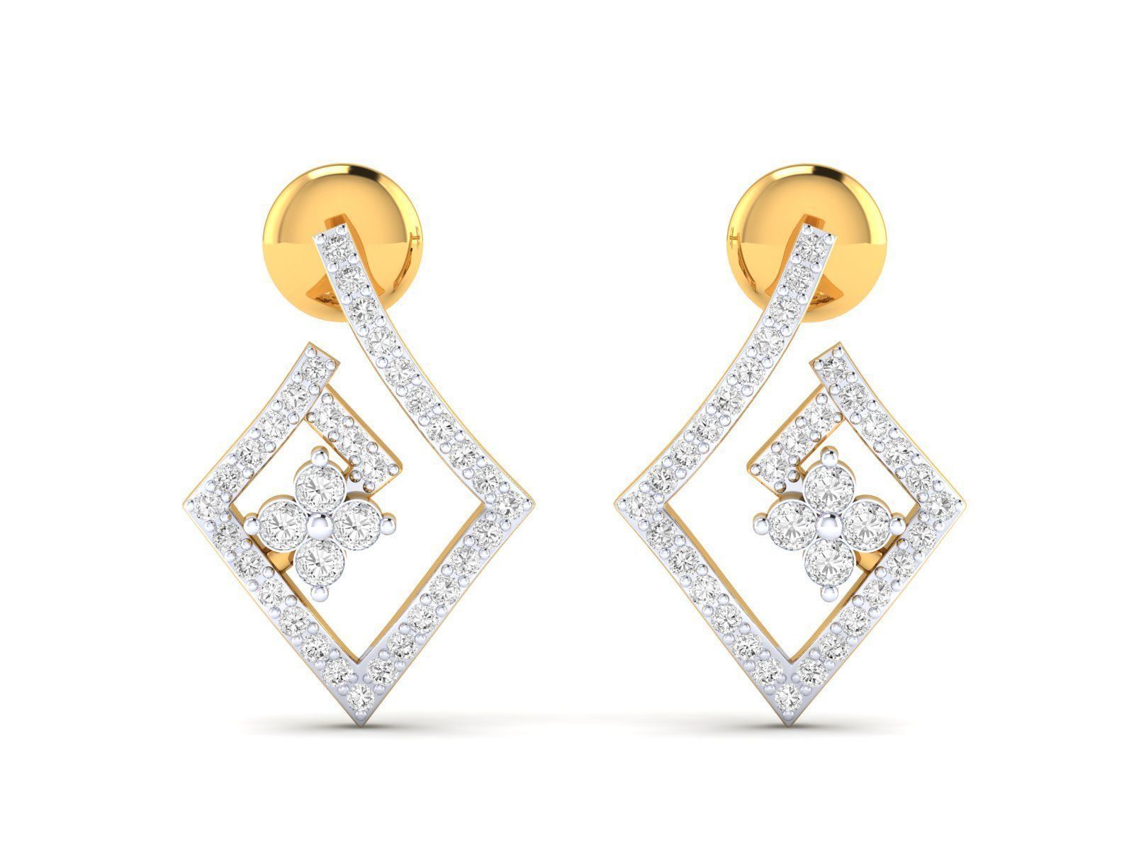 Women Pendant Earrings Ring set 3dm stl render detail 3D print model_34