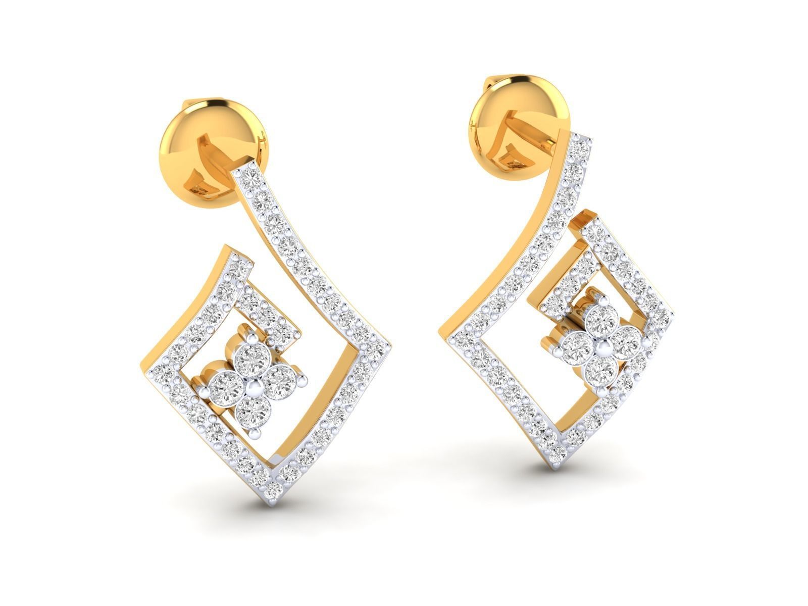 Women Pendant Earrings Ring set 3dm stl render detail 3D print model_33