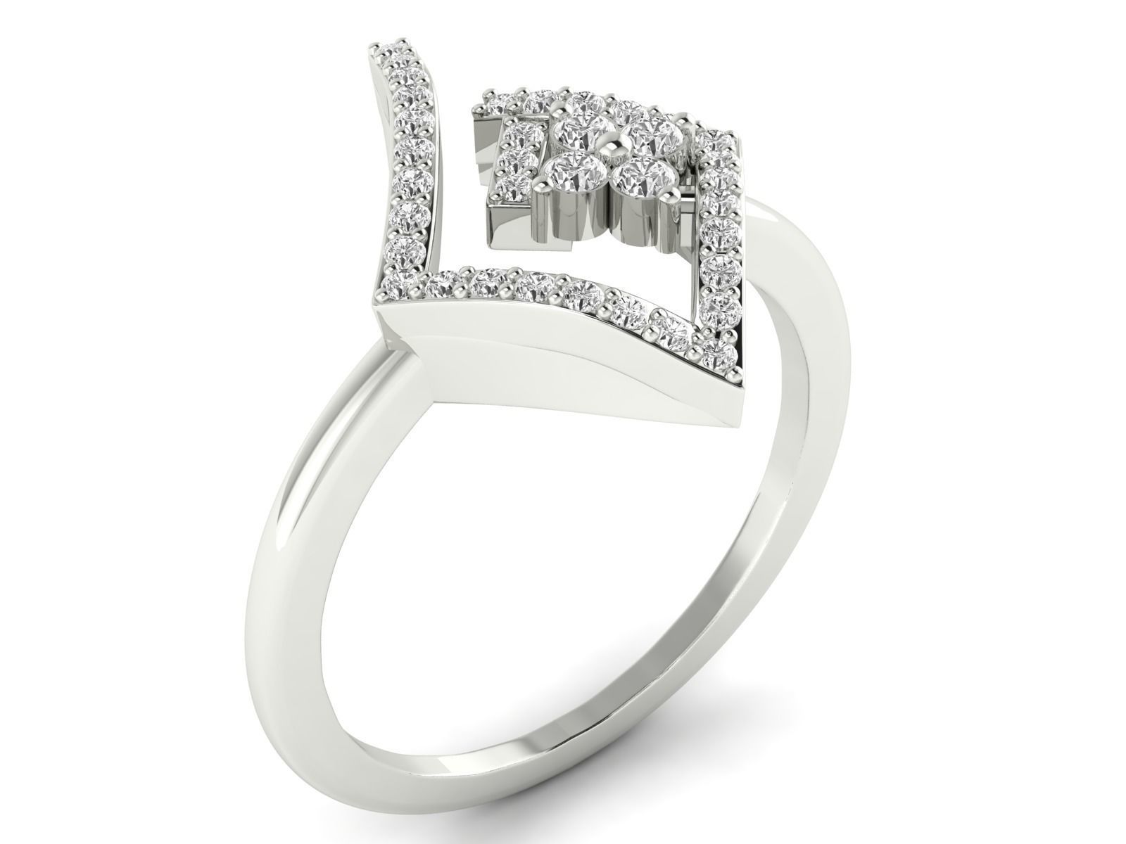 Women Pendant Earrings Ring set 3dm stl render detail 3D print model_46