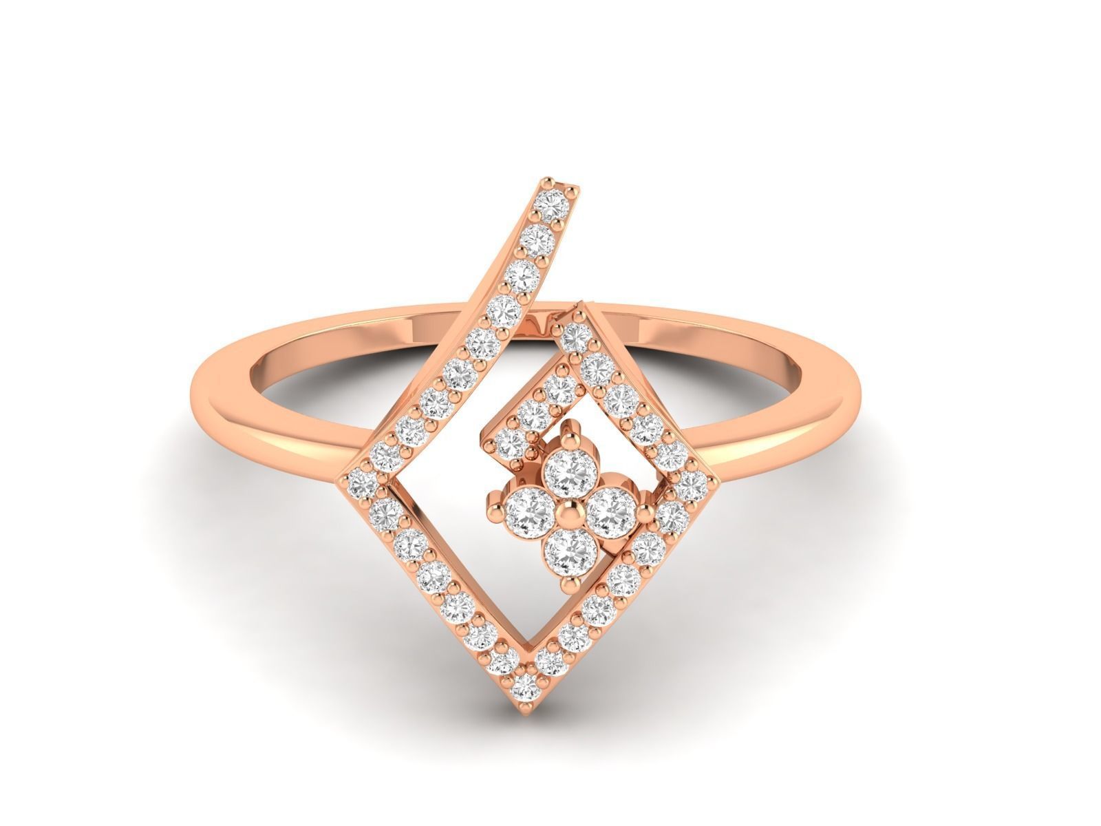 Women Pendant Earrings Ring set 3dm stl render detail 3D print model_44