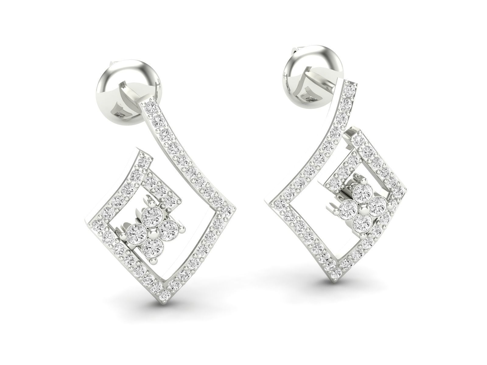 Women Pendant Earrings Ring set 3dm stl render detail 3D print model_27