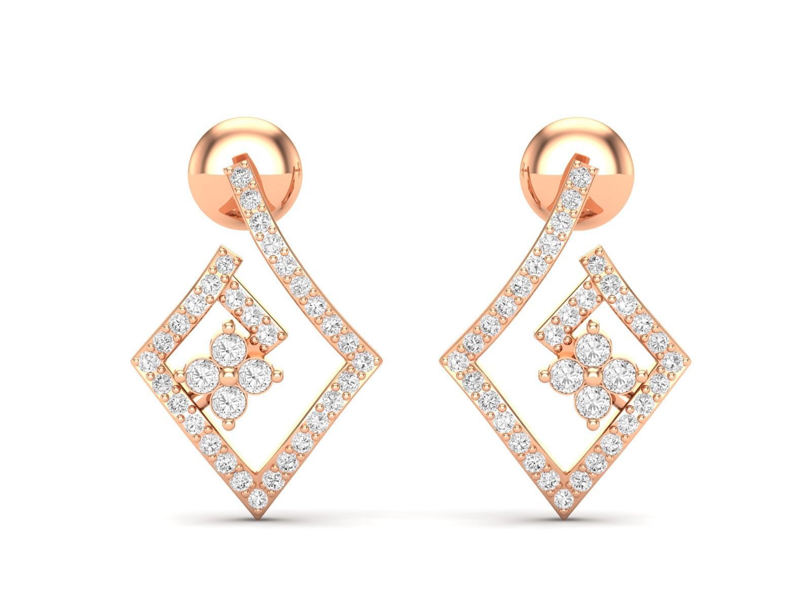 Women Pendant Earrings Ring set 3dm stl render detail 3D print model_16