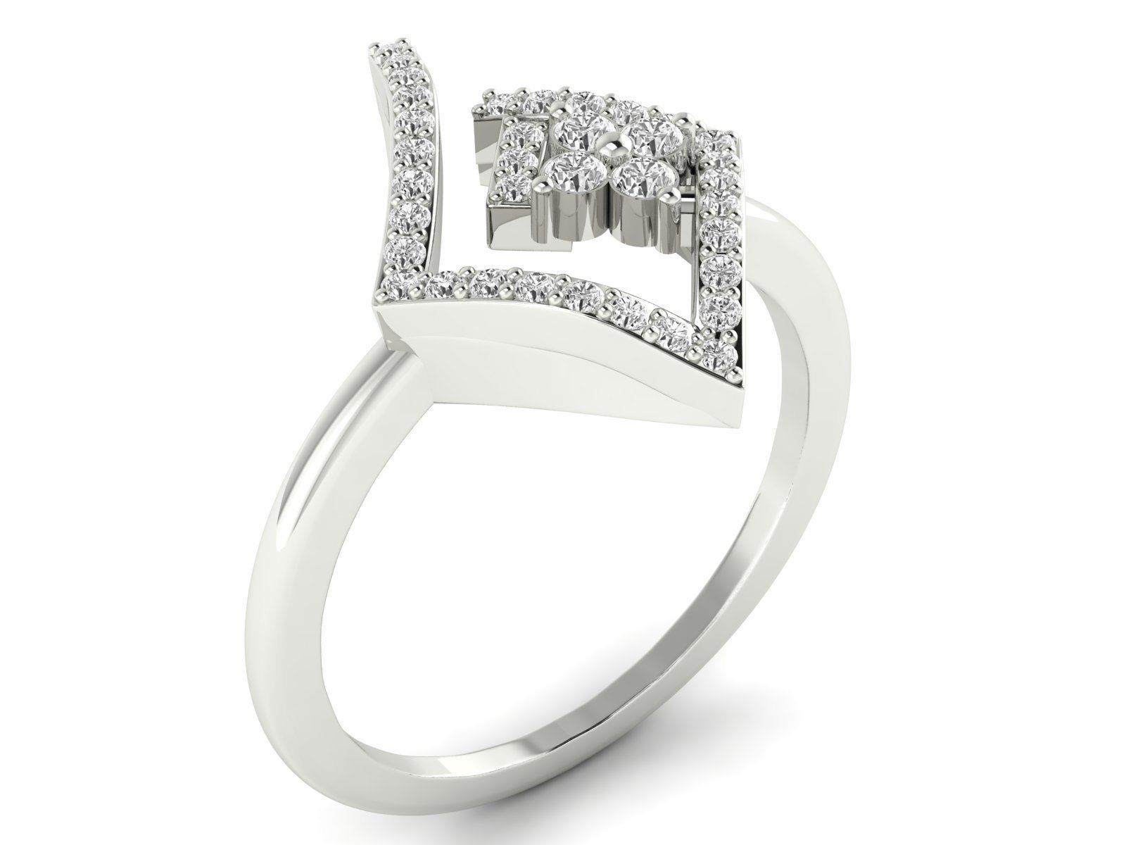 Women Pendant Earrings Ring set 3dm stl render detail 3D print model_45