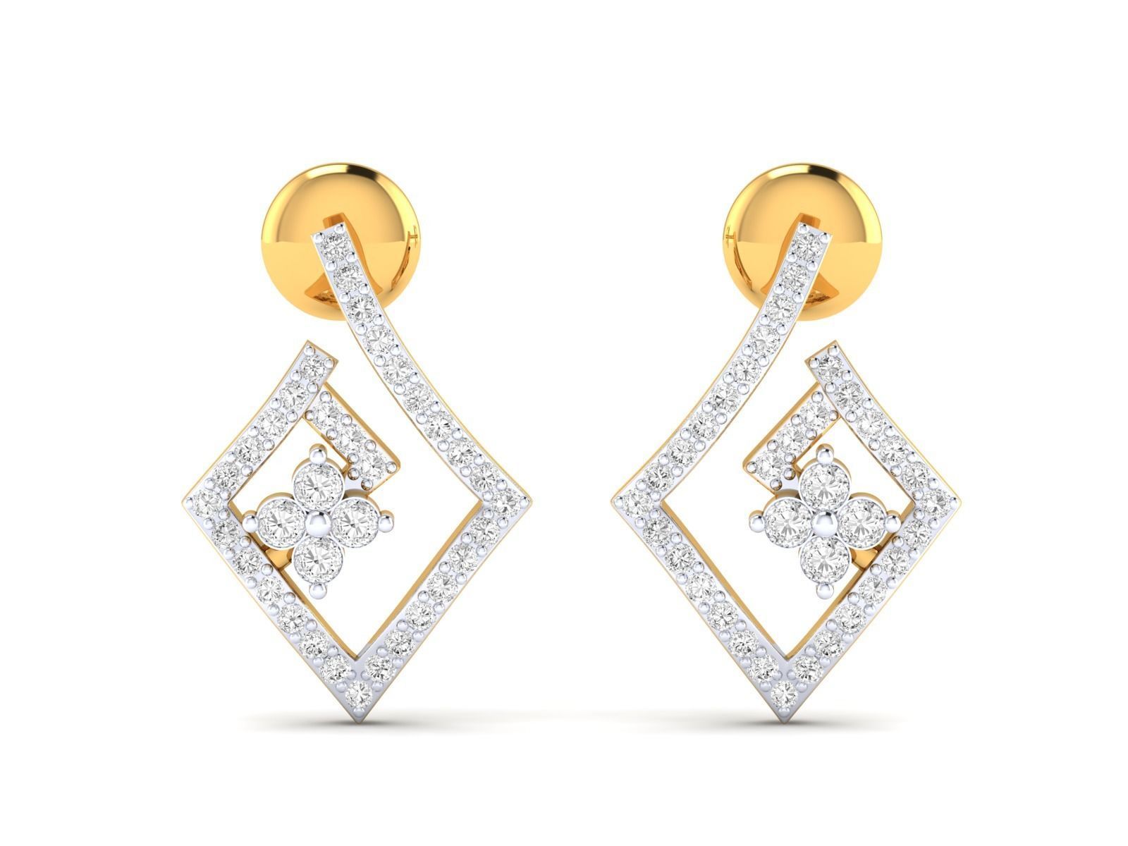 Women Pendant Earrings Ring set 3dm stl render detail 3D print model_35