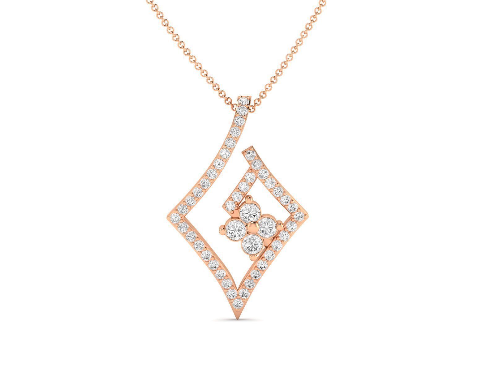 Women Pendant Earrings Ring set 3dm stl render detail 3D print model_3