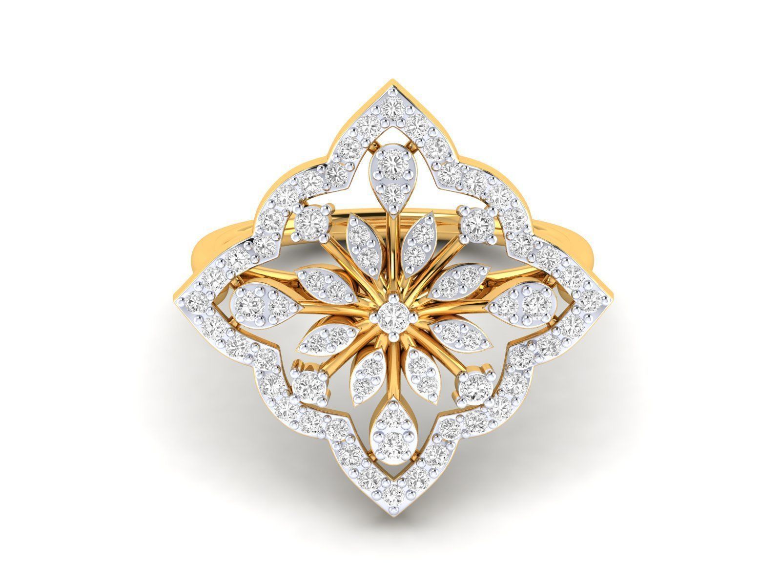 Women Pendant Earrings Ring set 3dm stl render detail 3D print model_61