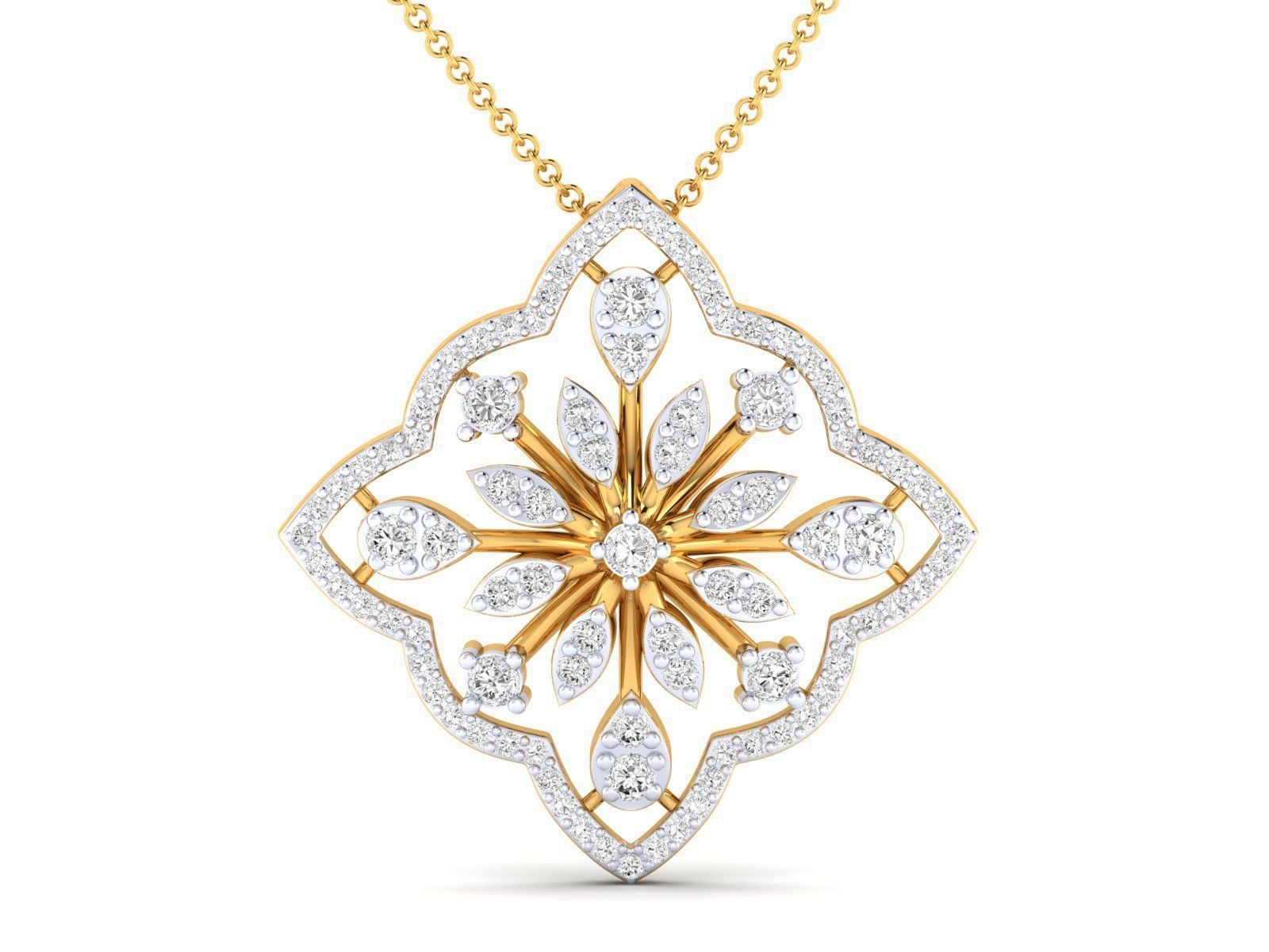 Women Pendant Earrings Ring set 3dm stl render detail 3D print model_17