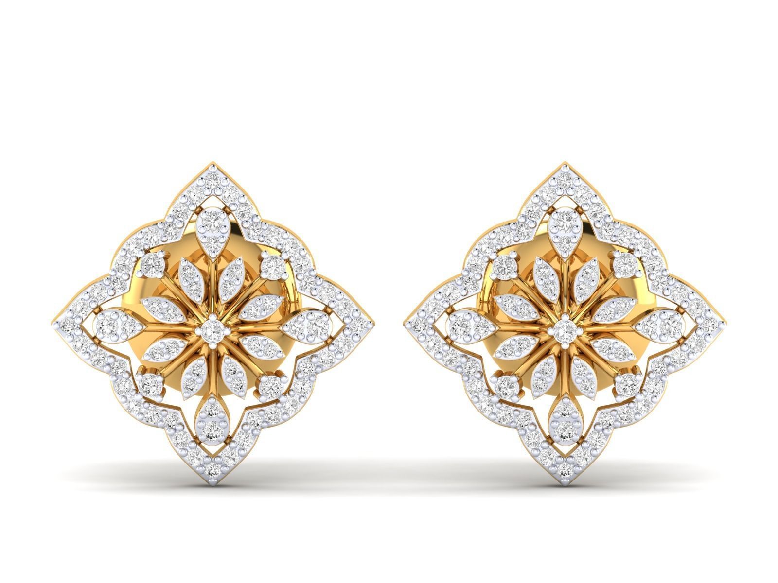 Women Pendant Earrings Ring set 3dm stl render detail 3D print model_36