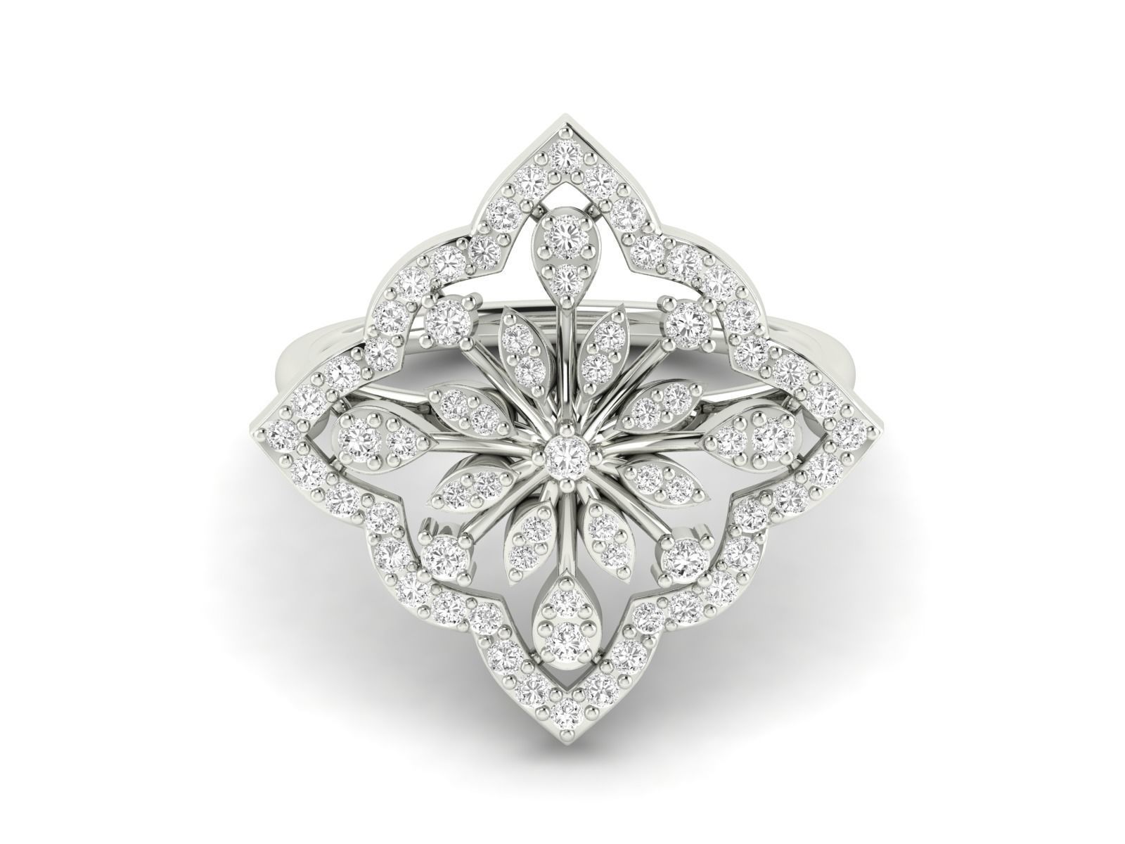 Women Pendant Earrings Ring set 3dm stl render detail 3D print model_54