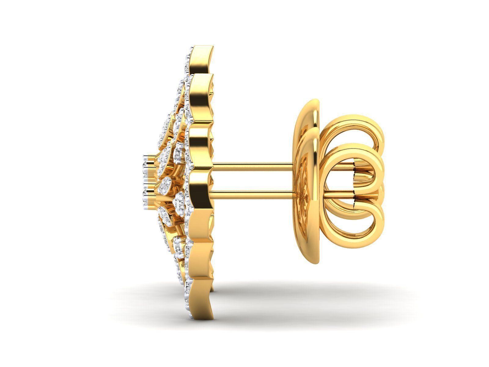 Women Pendant Earrings Ring set 3dm stl render detail 3D print model_37