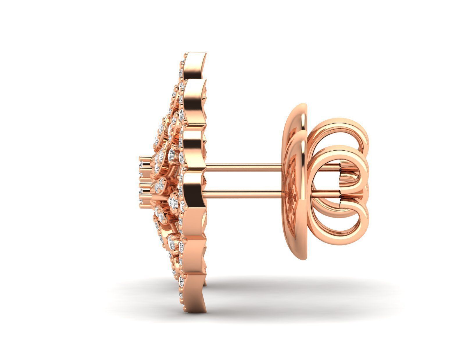 Women Pendant Earrings Ring set 3dm stl render detail 3D print model_25