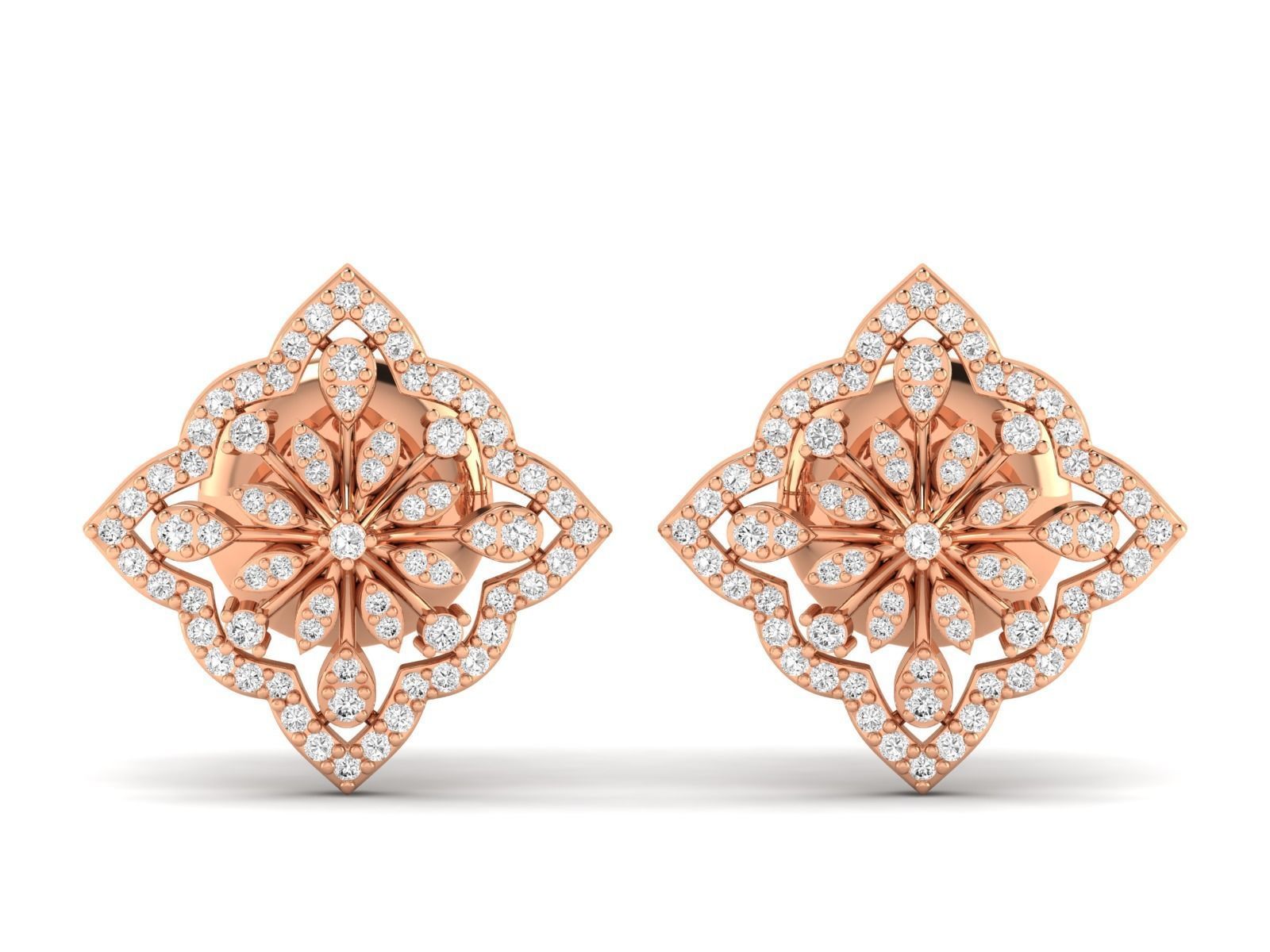 Women Pendant Earrings Ring set 3dm stl render detail 3D print model_24