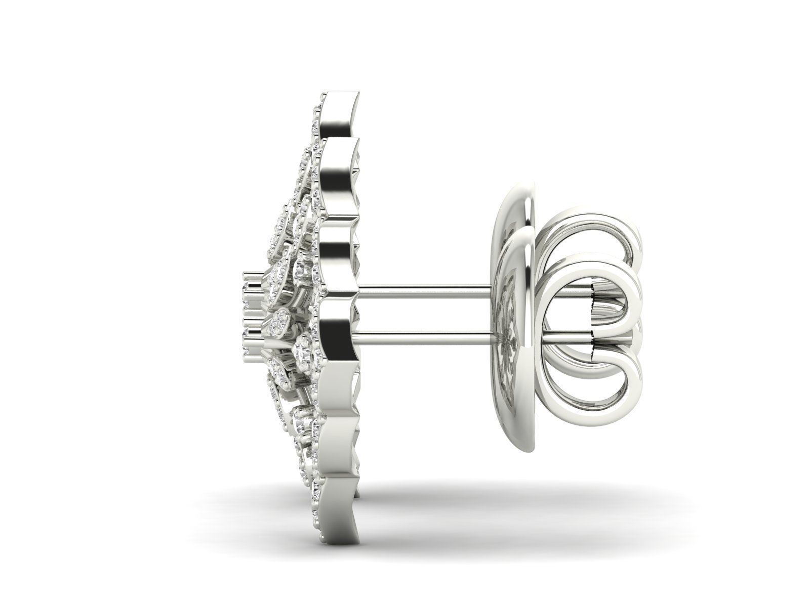 Women Pendant Earrings Ring set 3dm stl render detail 3D print model_31