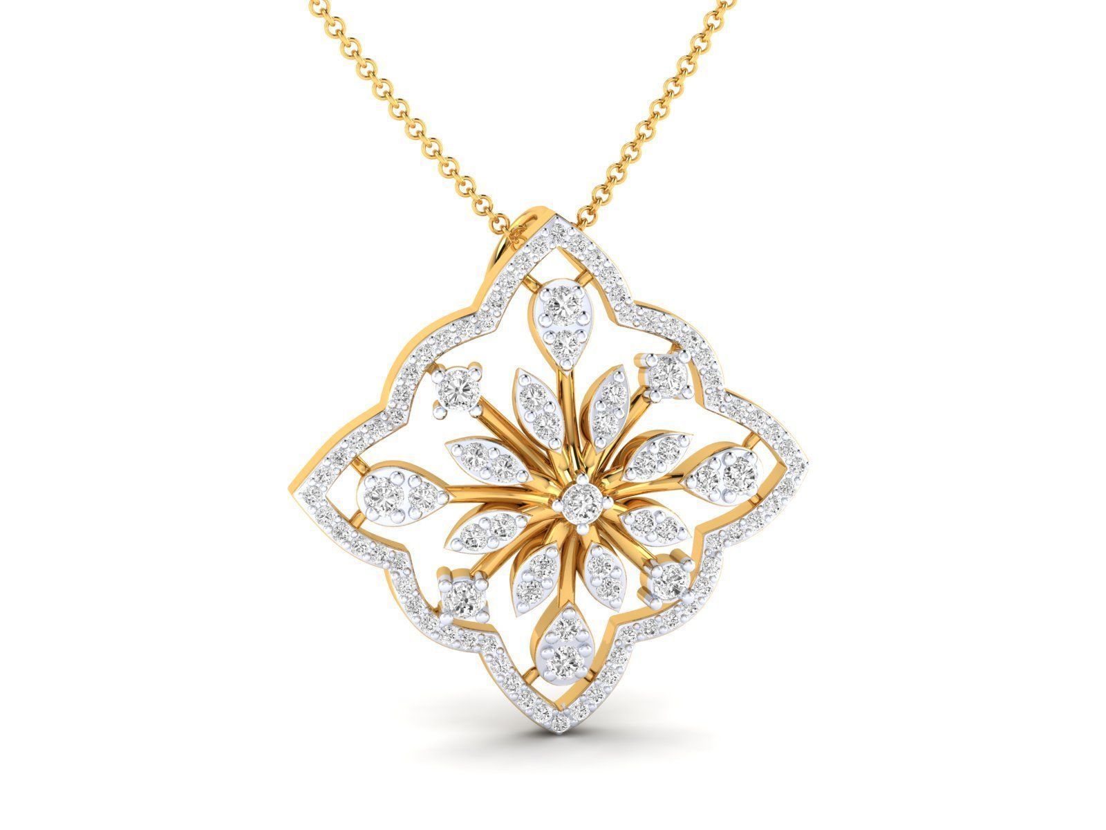 Women Pendant Earrings Ring set 3dm stl render detail 3D print model_15