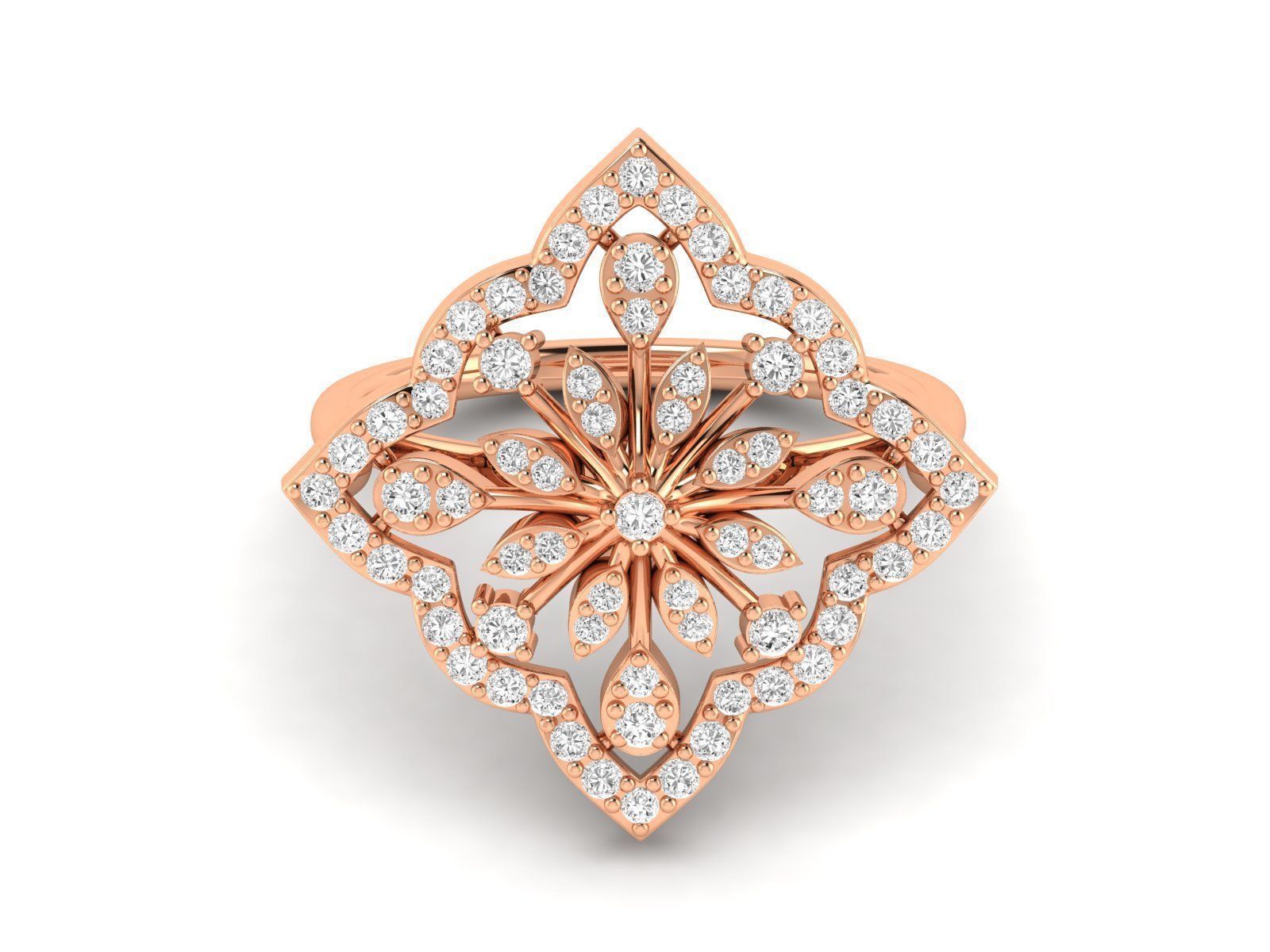 Women Pendant Earrings Ring set 3dm stl render detail 3D print model_46