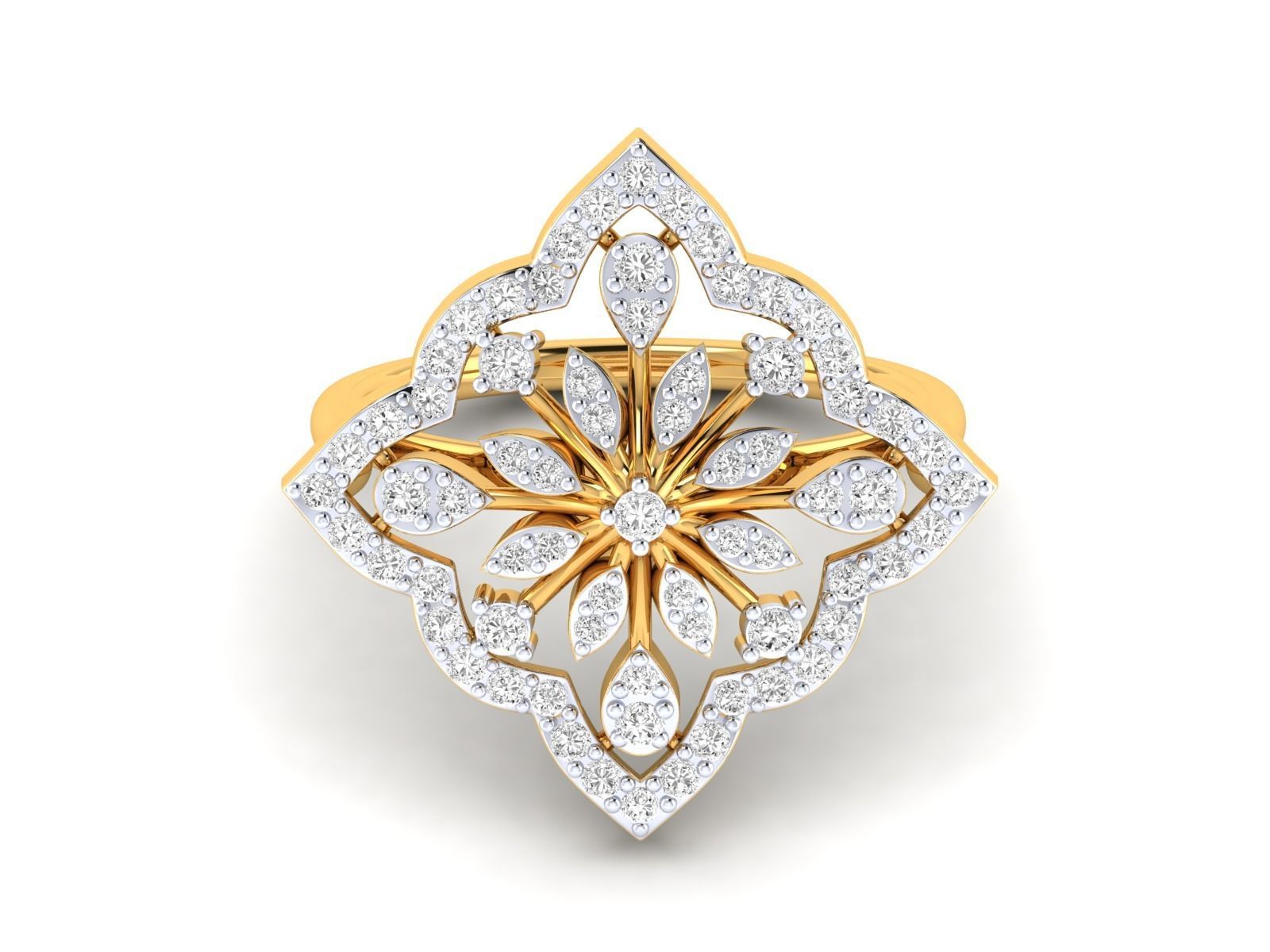 Women Pendant Earrings Ring set 3dm stl render detail 3D print model_62