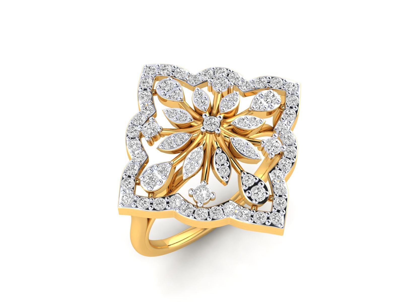 Women Pendant Earrings Ring set 3dm stl render detail 3D print model_56