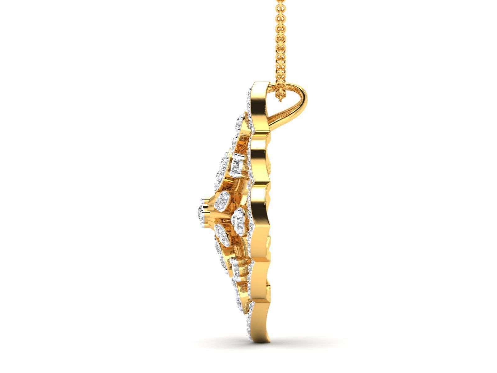 Women Pendant Earrings Ring set 3dm stl render detail 3D print model_19