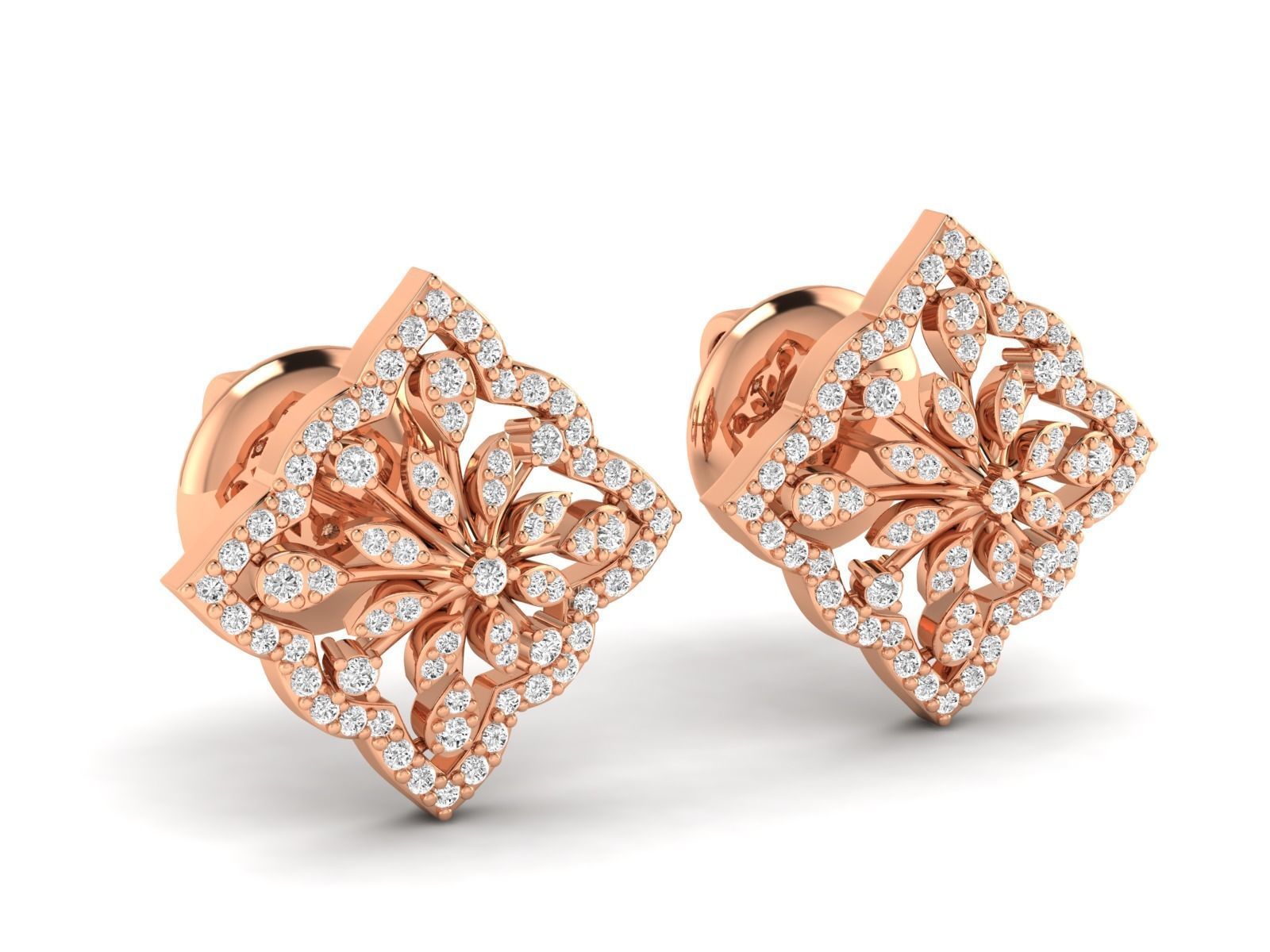 Women Pendant Earrings Ring set 3dm stl render detail 3D print model_23