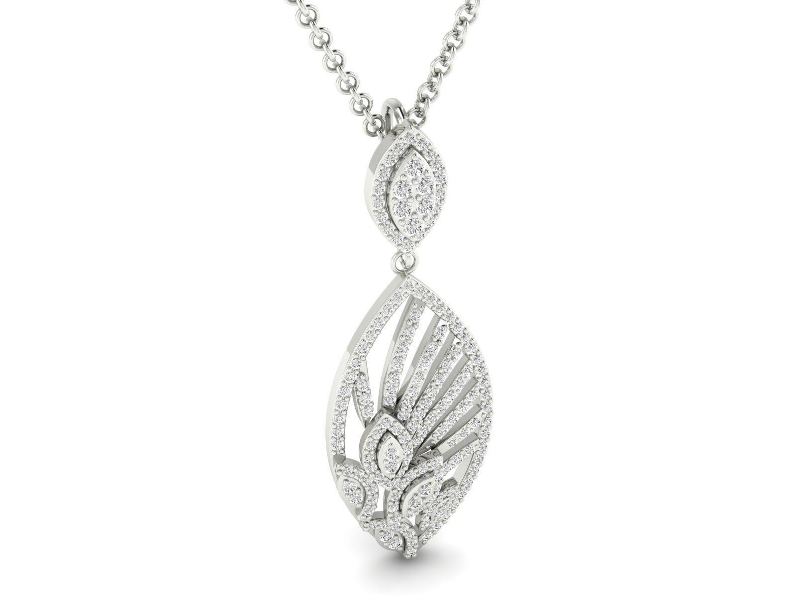 Women Pendant Earrings Ring set 3dm stl render detail 3D print model_9