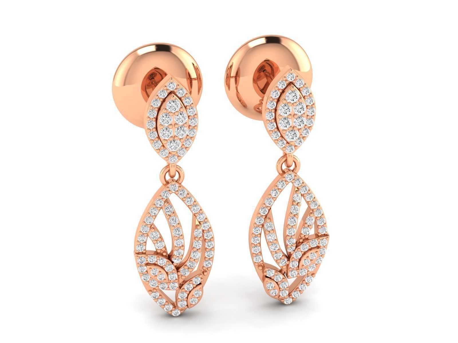 Women Pendant Earrings Ring set 3dm stl render detail 3D print model_25