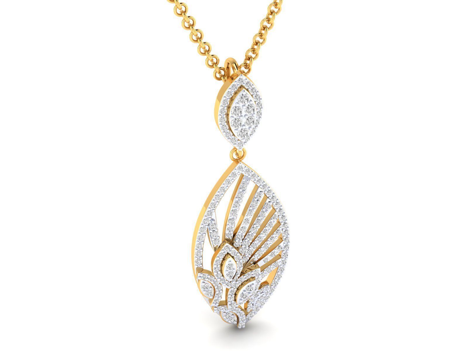 Women Pendant Earrings Ring set 3dm stl render detail 3D print model_15