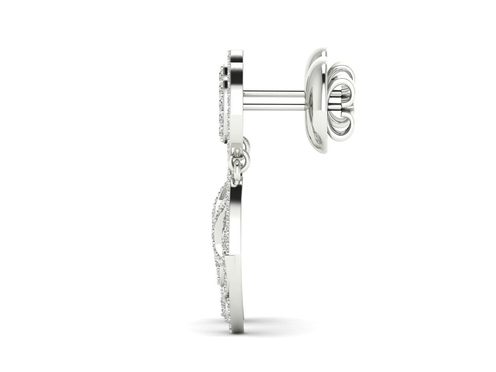 Women Pendant Earrings Ring set 3dm stl render detail 3D print model_31