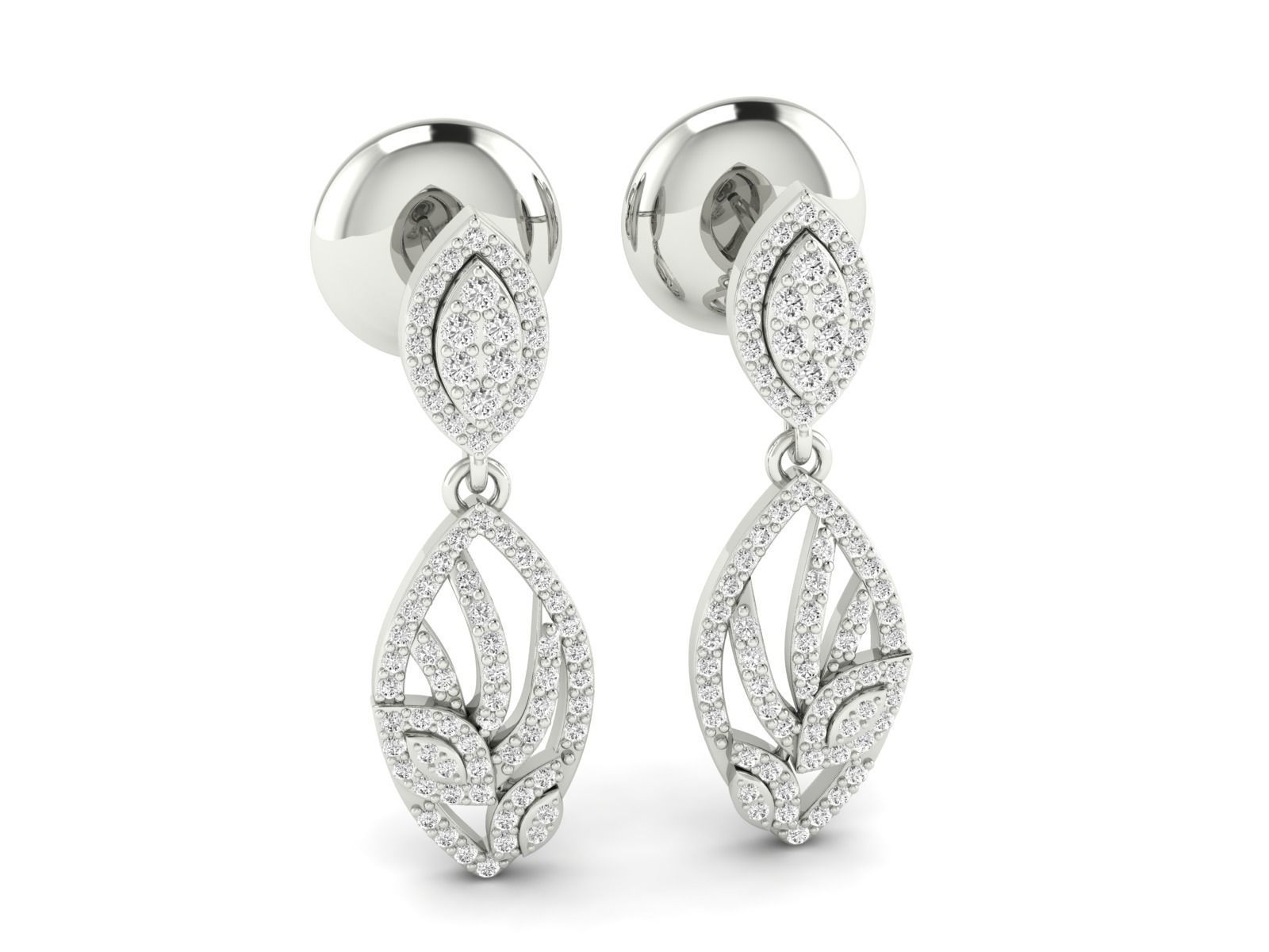 Women Pendant Earrings Ring set 3dm stl render detail 3D print model_28