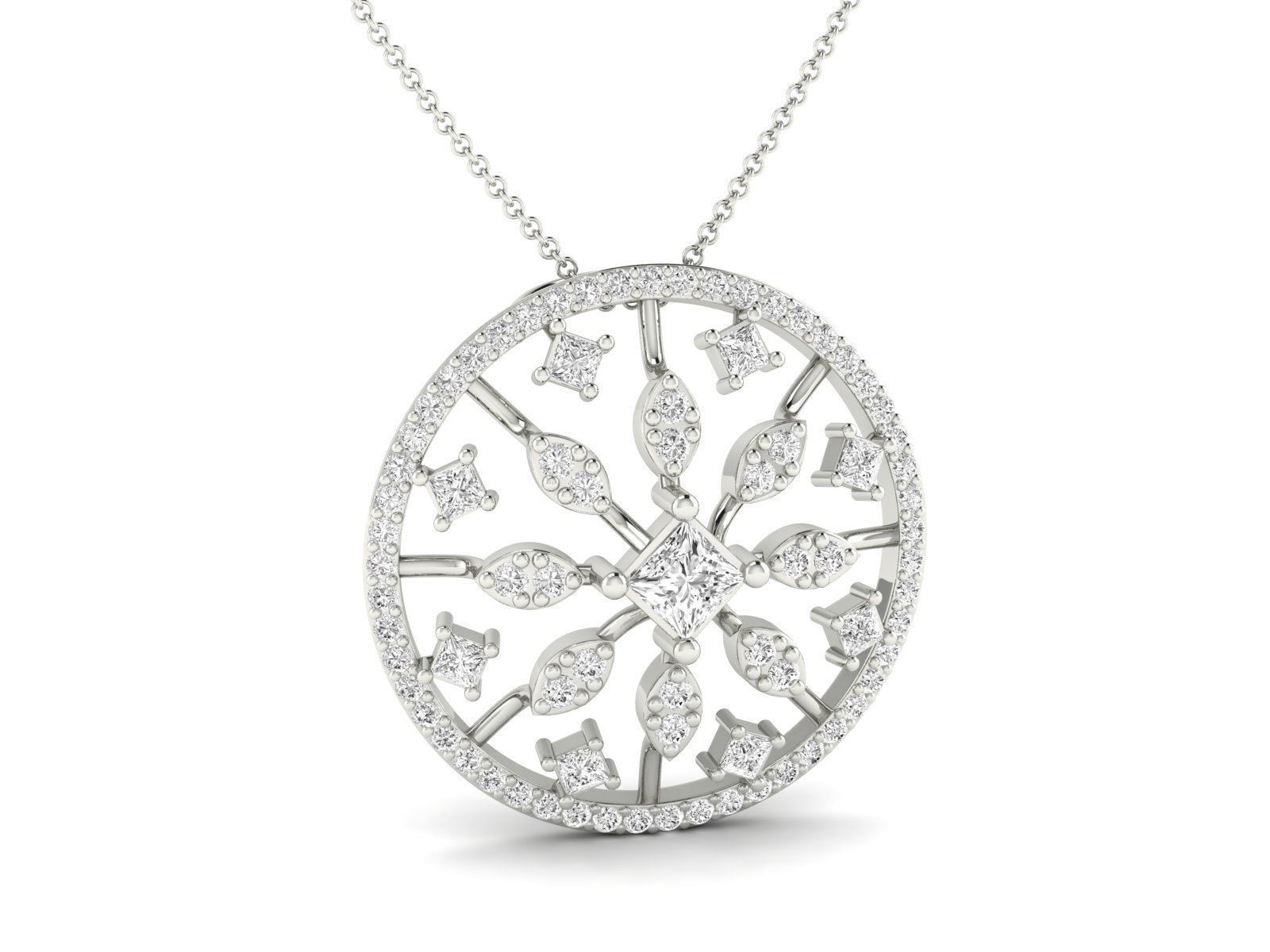 Women Pendant Earrings Ring set 3dm stl render detail 3D print model_10