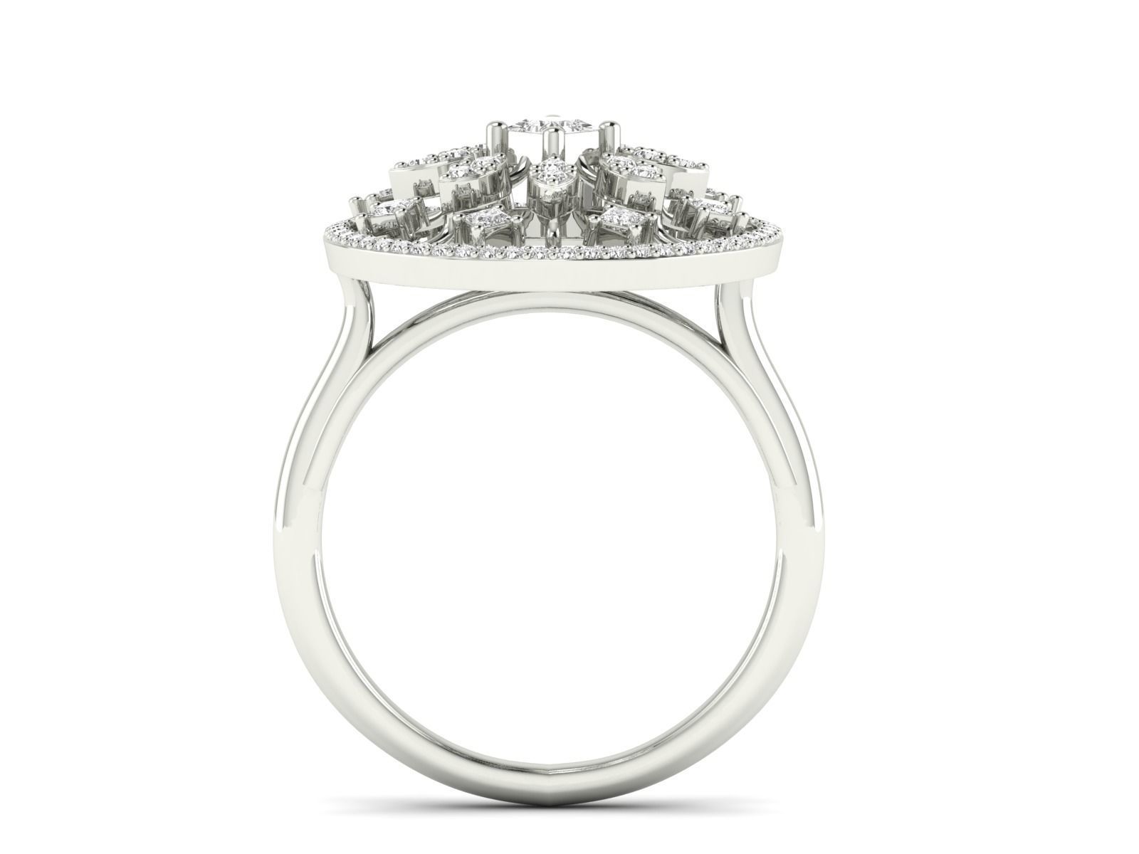 Women Pendant Earrings Ring set 3dm stl render detail 3D print model_50