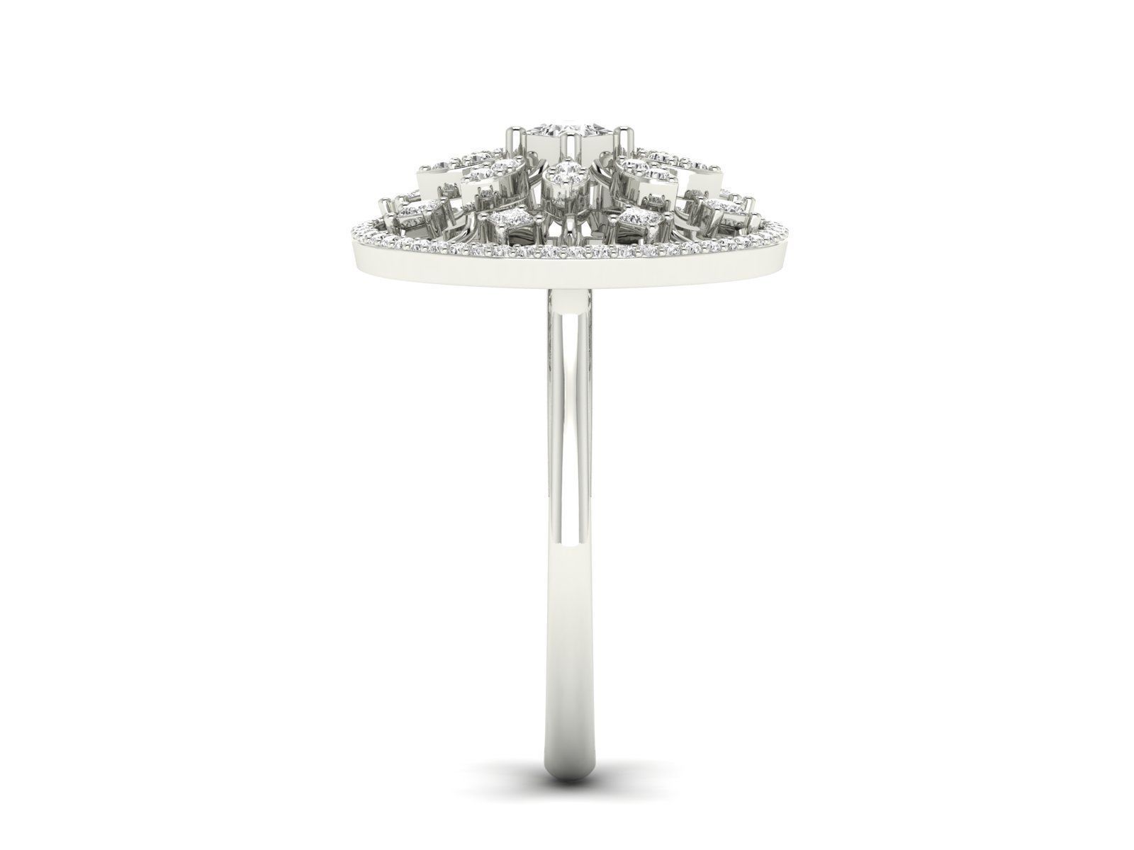 Women Pendant Earrings Ring set 3dm stl render detail 3D print model_51