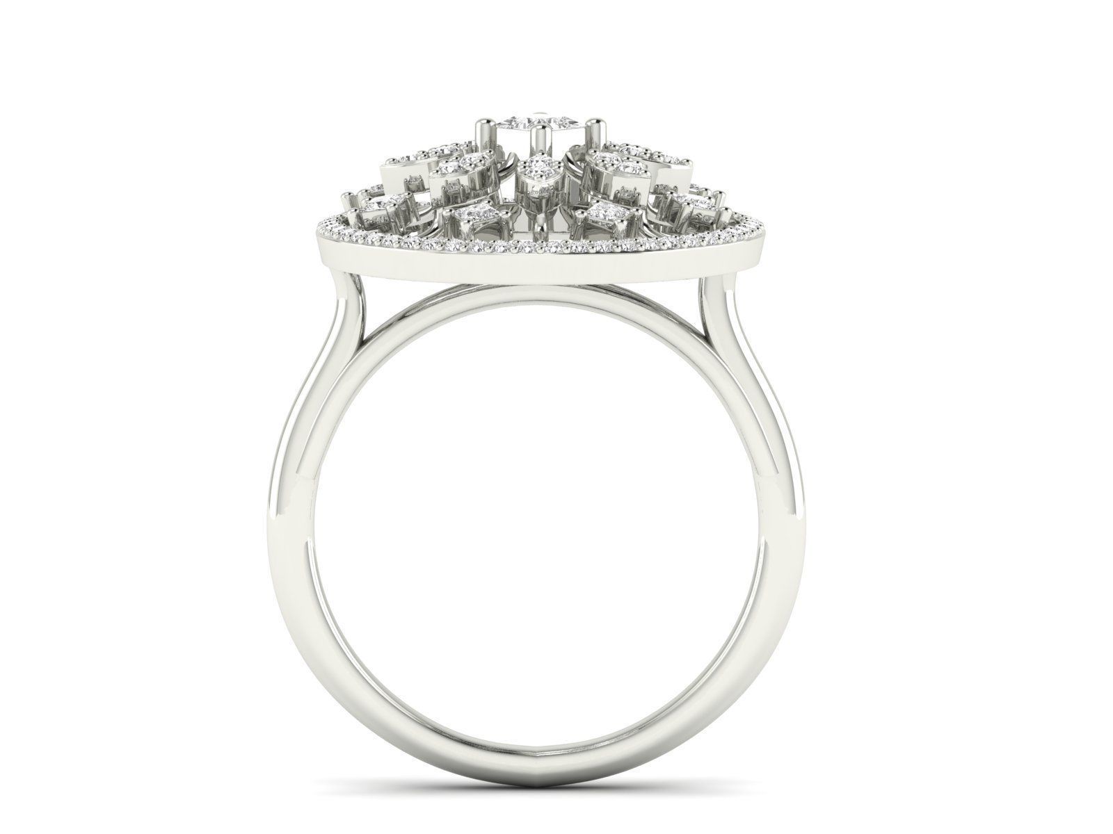 Women Pendant Earrings Ring set 3dm stl render detail 3D print model_49