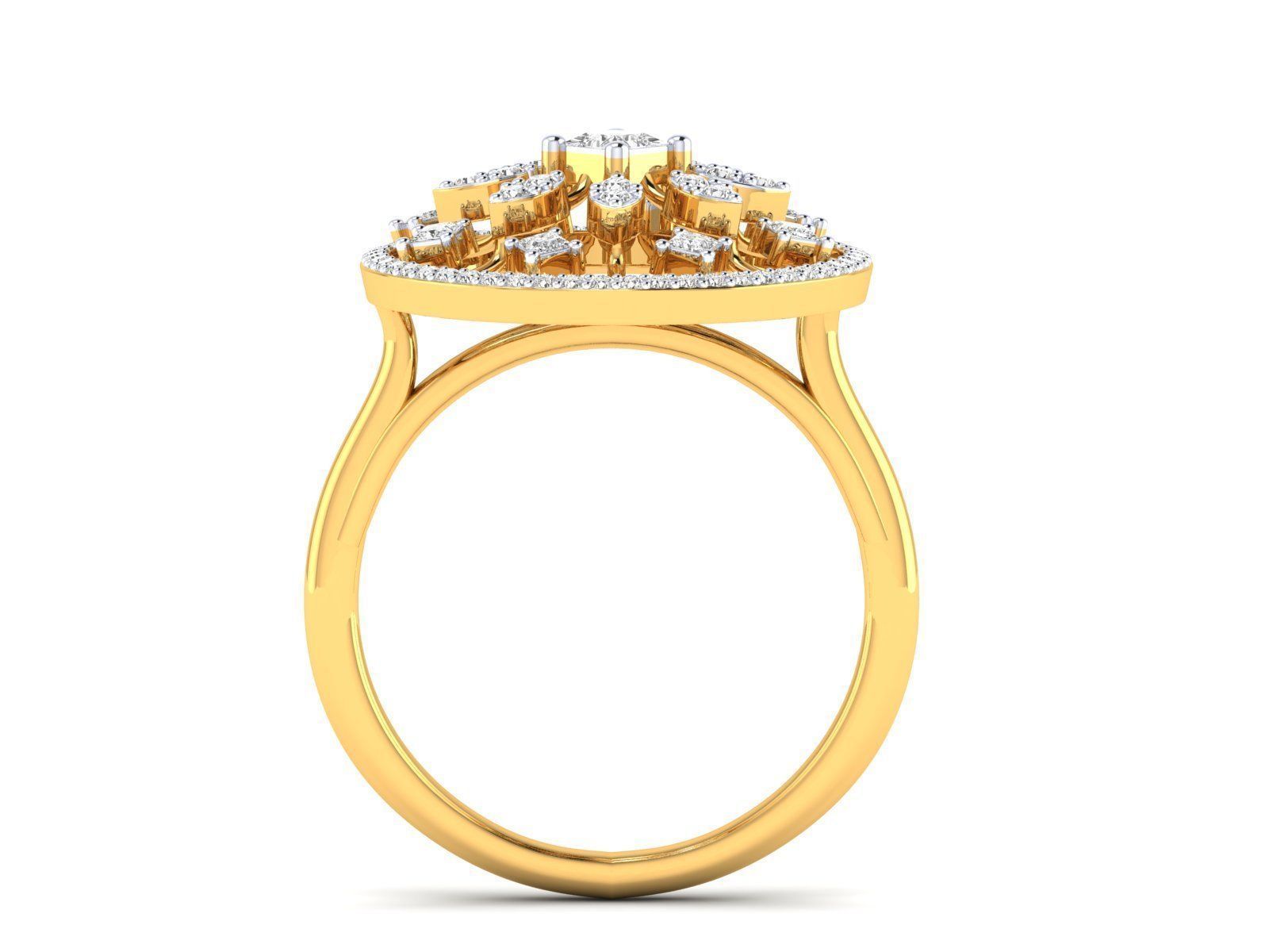 Women Pendant Earrings Ring set 3dm stl render detail 3D print model_57