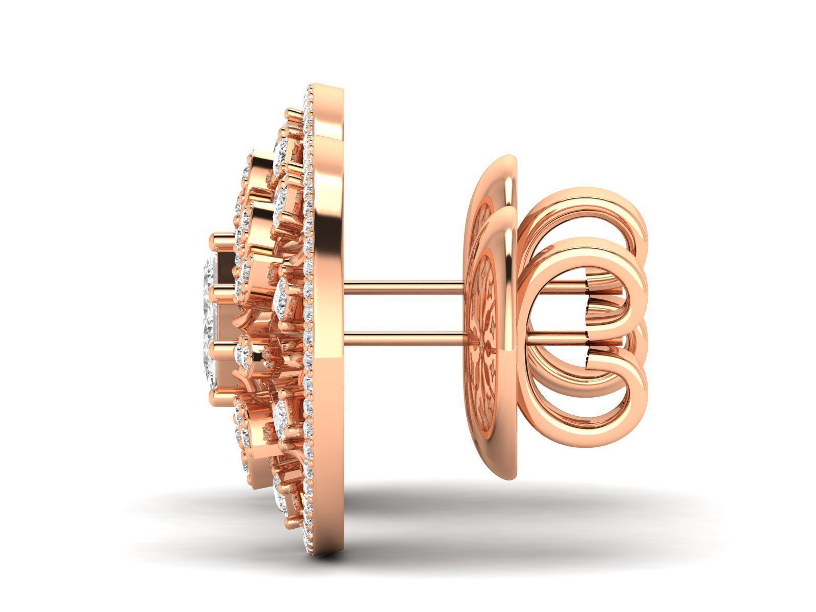 Women Pendant Earrings Ring set 3dm stl render detail 3D print model_25