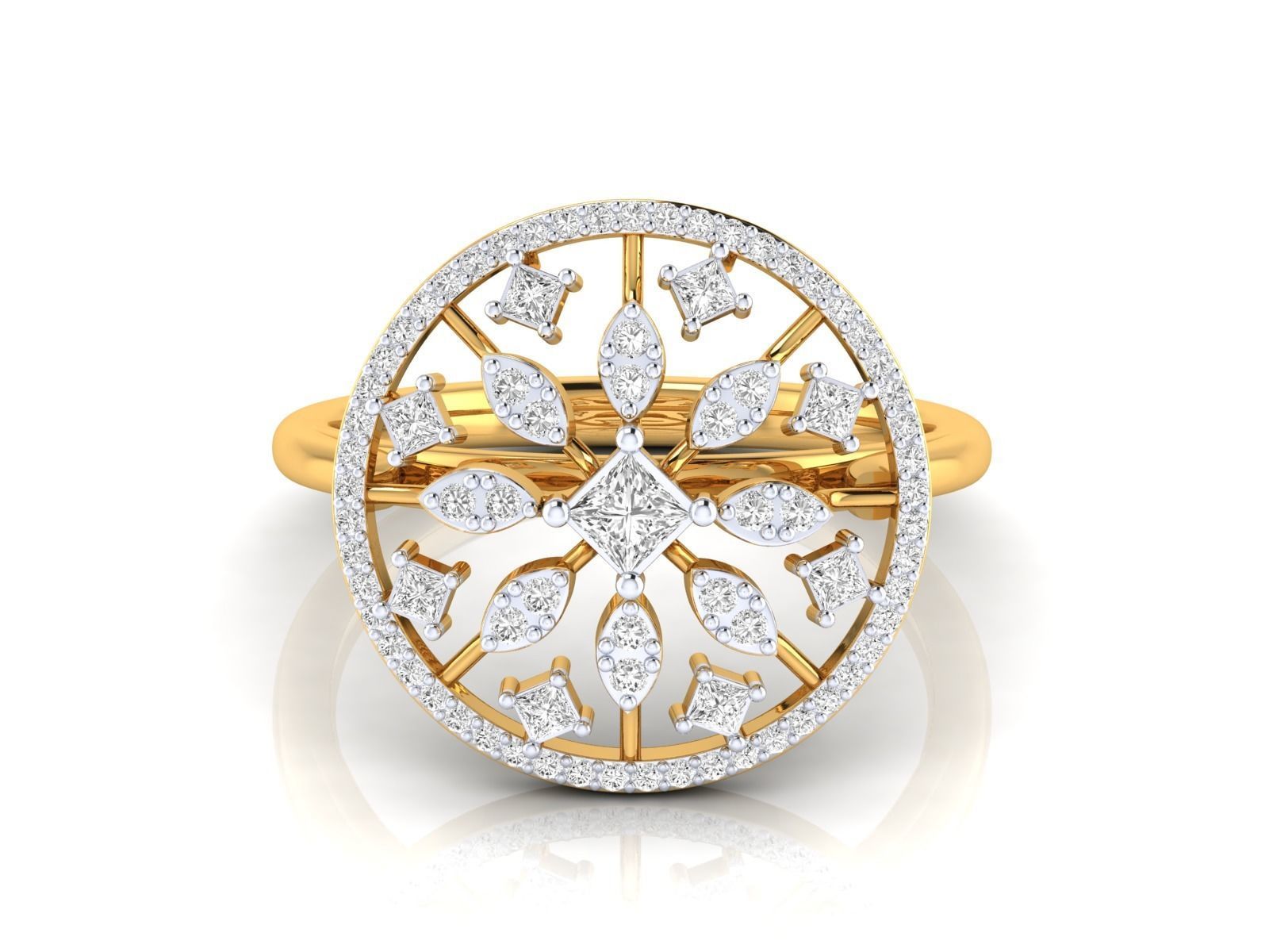 Women Pendant Earrings Ring set 3dm stl render detail 3D print model_62