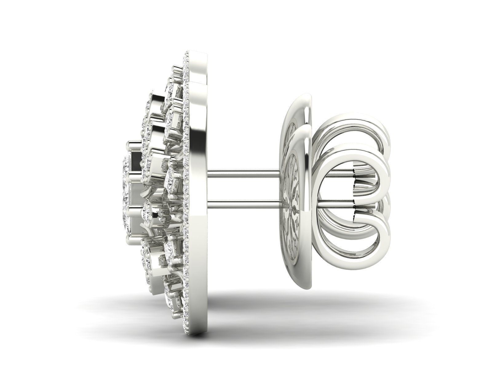 Women Pendant Earrings Ring set 3dm stl render detail 3D print model_31