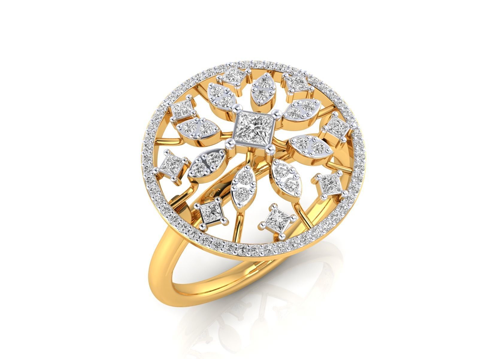 Women Pendant Earrings Ring set 3dm stl render detail 3D print model_56