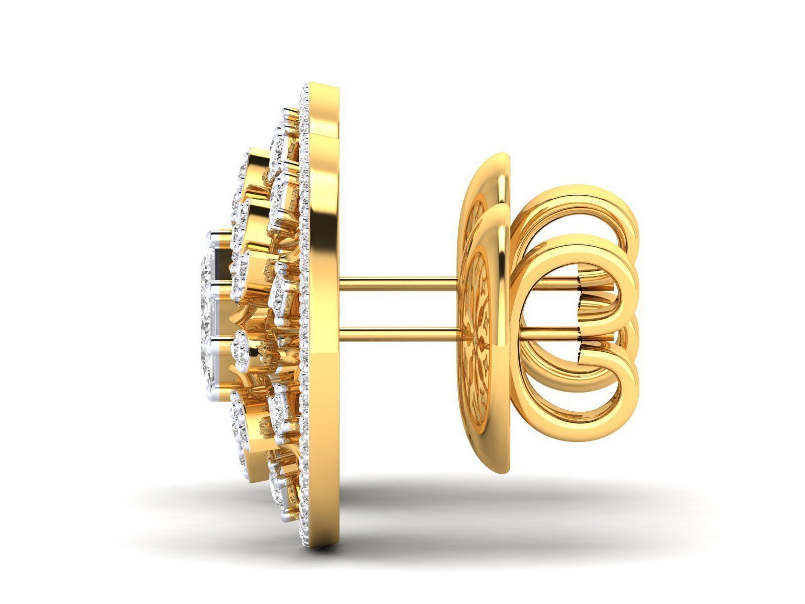 Women Pendant Earrings Ring set 3dm stl render detail 3D print model_37