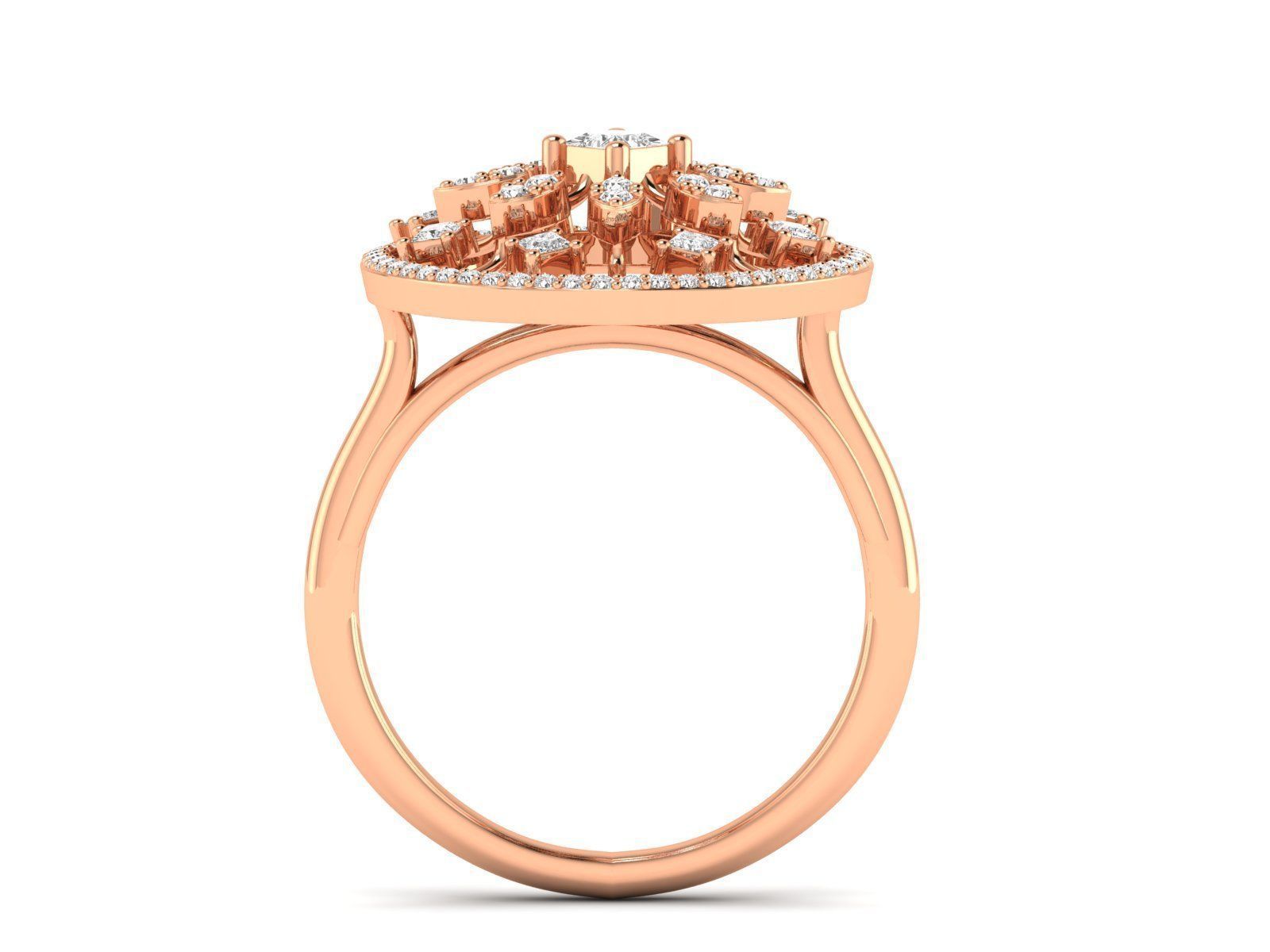 Women Pendant Earrings Ring set 3dm stl render detail 3D print model_42