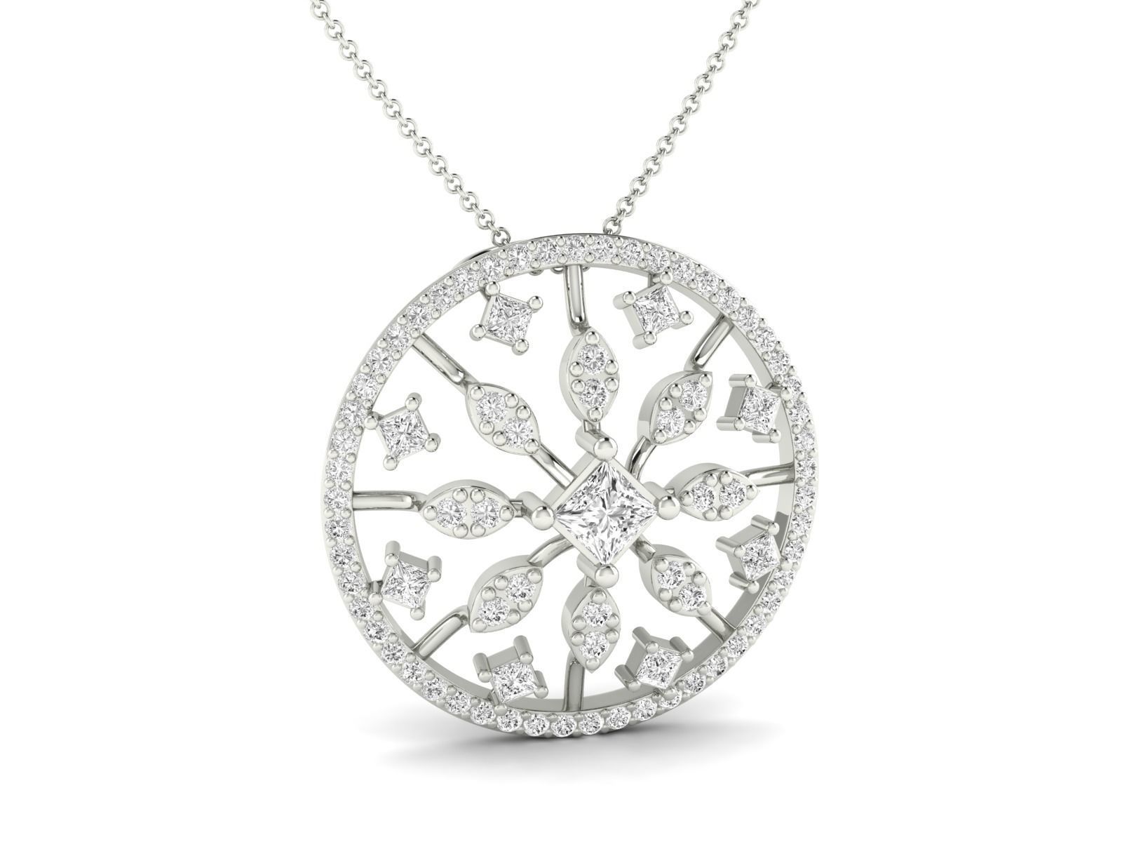 Women Pendant Earrings Ring set 3dm stl render detail 3D print model_11