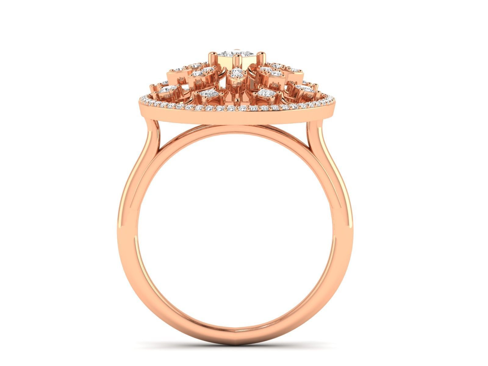 Women Pendant Earrings Ring set 3dm stl render detail 3D print model_43