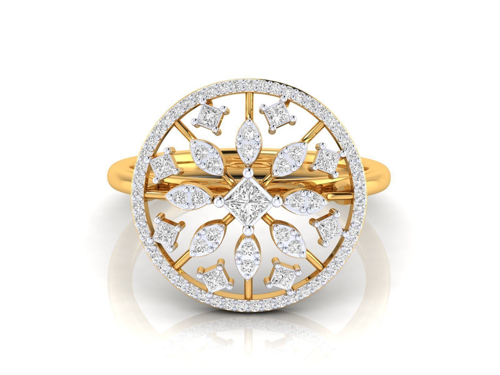 Women Pendant Earrings Ring set 3dm stl render detail 3D print model_61