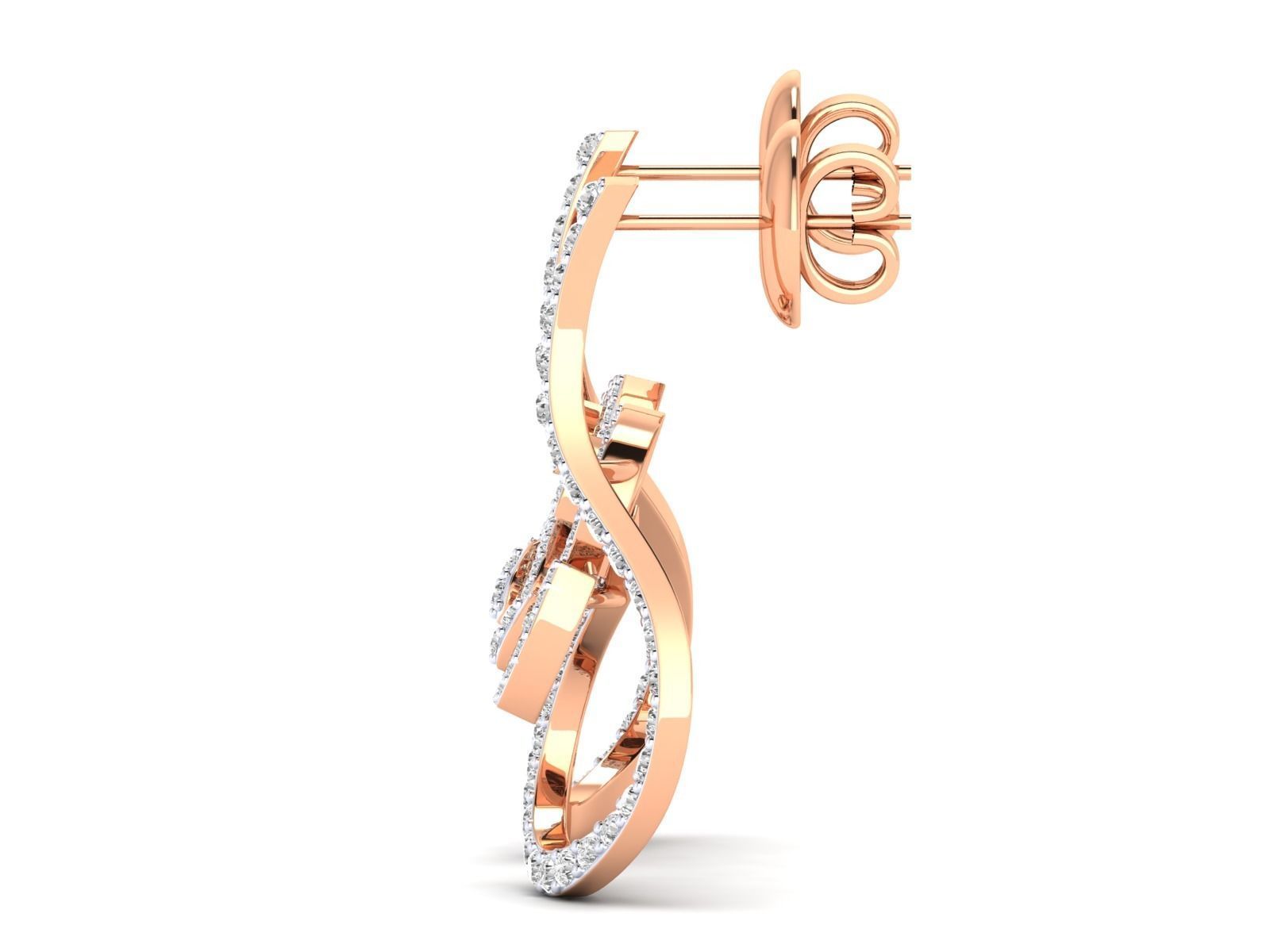 Women Pendant Earrings Ring set 3dm stl render detail 3D print model_25