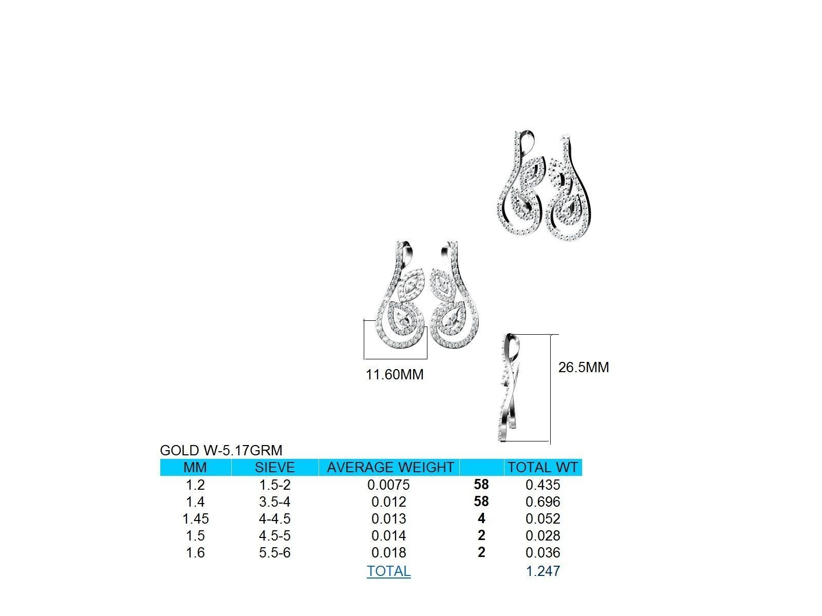 Women Pendant Earrings Ring set 3dm stl render detail 3D print model_38