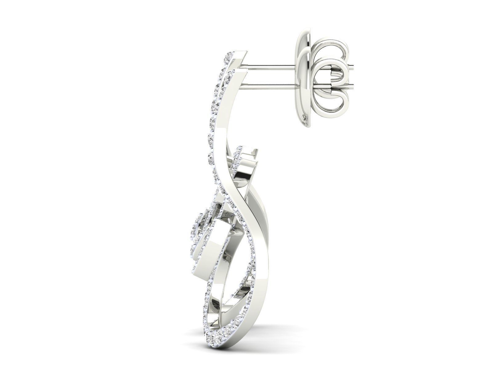 Women Pendant Earrings Ring set 3dm stl render detail 3D print model_30