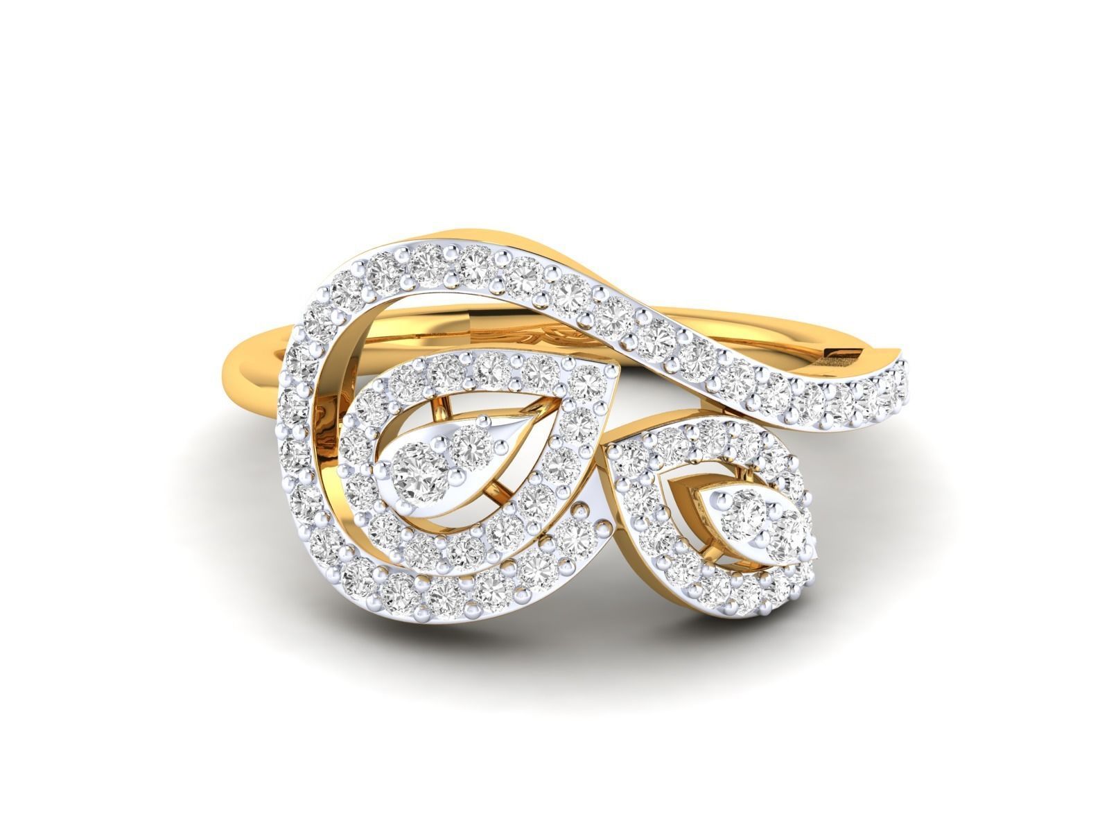 Women Pendant Earrings Ring set 3dm stl render detail 3D print model_61