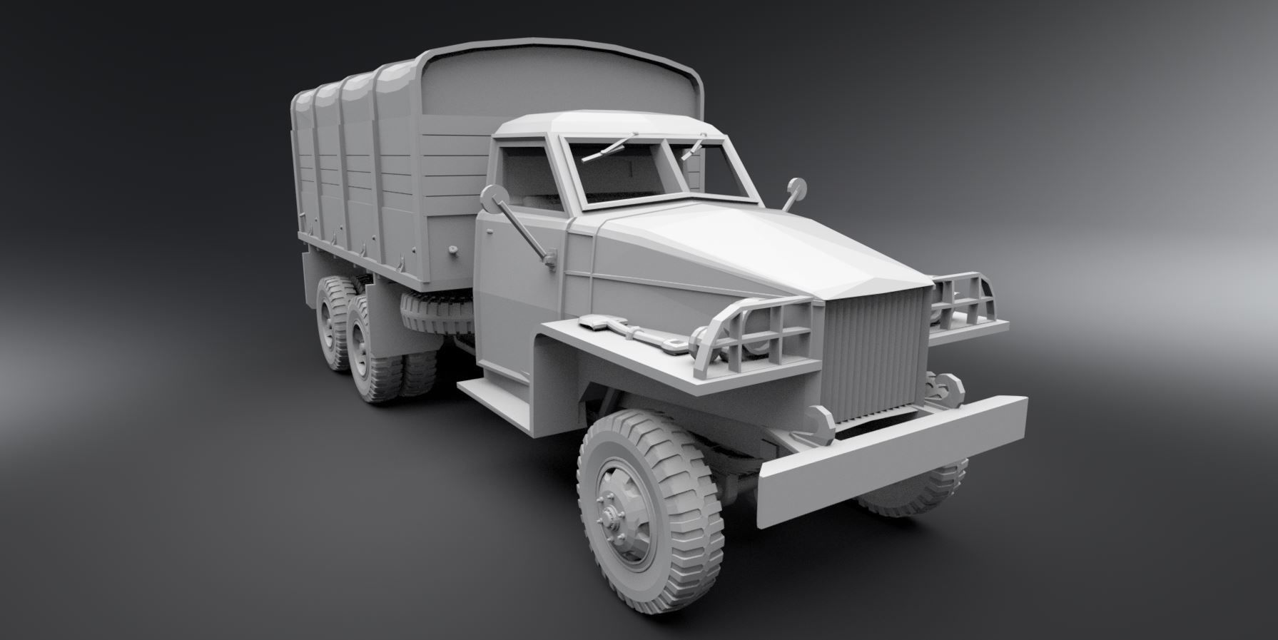Studebaker US6 Scale model 3D print model_4