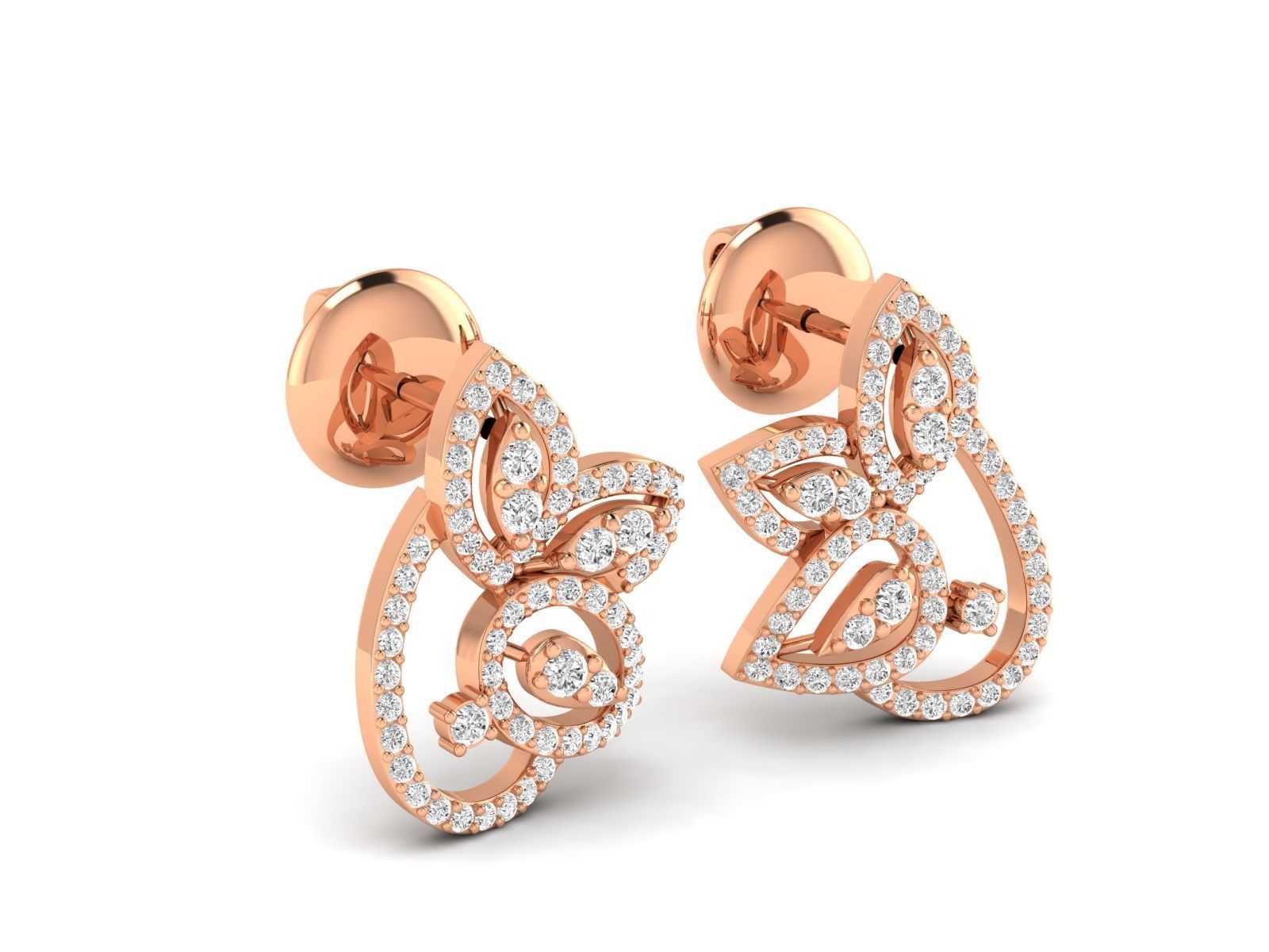 Women Pendant Earrings Ring set 3dm stl render detail 3D print model_23