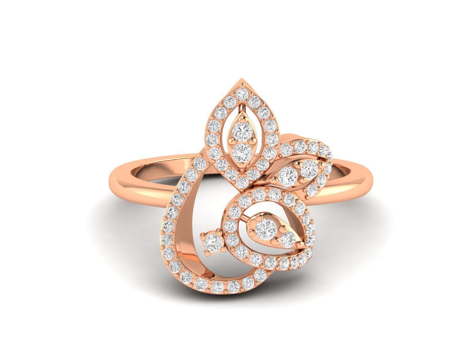 Women Pendant Earrings Ring set 3dm stl render detail 3D print model_1