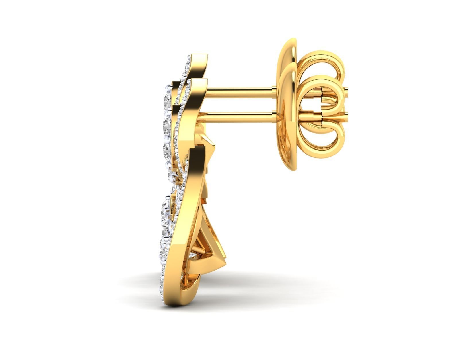 Women Pendant Earrings Ring set 3dm stl render detail 3D print model_38